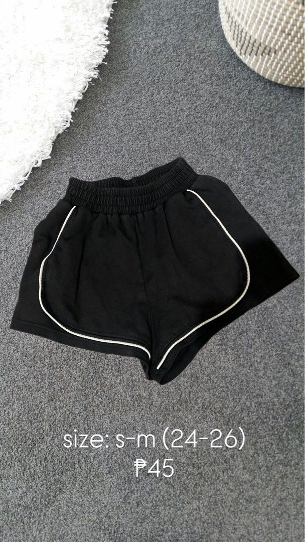 black with white line short (stretchable—small to medium) (Category: Shorts) located in Manila. Submitted by spryiee (Listing ID 1470562898, Image 1). Description: .