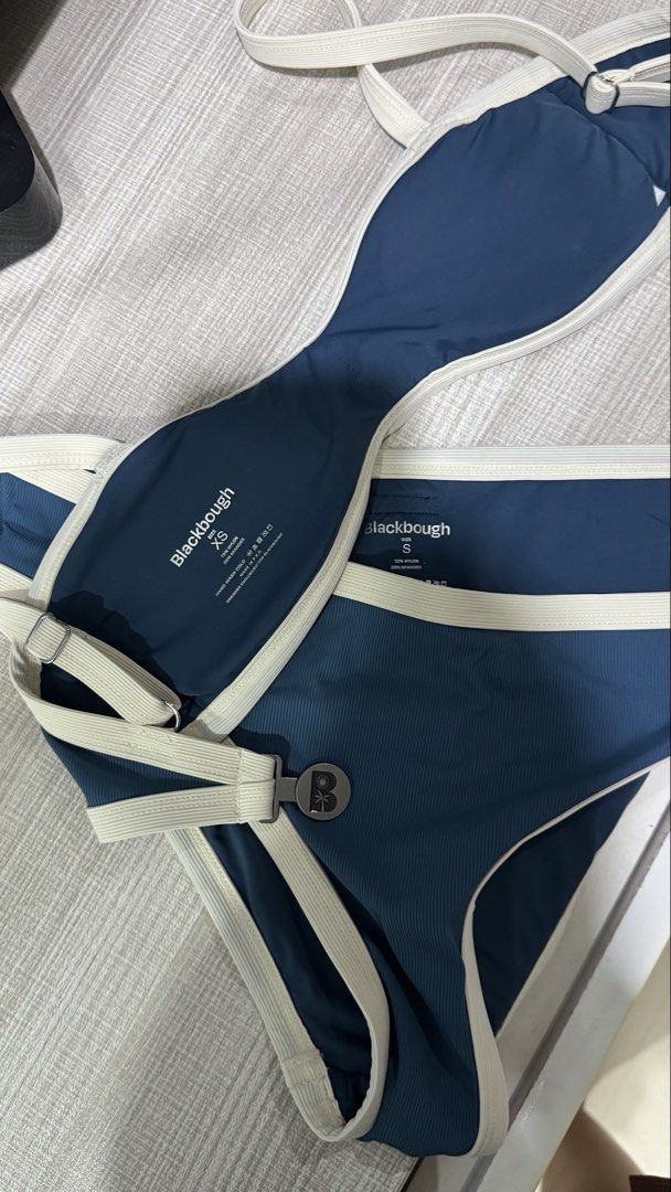 Blackbough Maxine Set (Top XS, Bottom S) Blue / White (Category: Bikinis & Swimsuits) located in Las Pinas. Submitted by aix.offloads (Listing ID 1470615475, Image 3). Description: ❕only tried on at home once! No more tag, but no issues. ❕colorway isn’t available on blackbough’s site anymore. ❕SRP 3400php (Maxine Bandeau Top) + 2800php (Maxine Cheeky Bottoms) - so pls don’t low ball this is so cheap already. Even sale price still comes out at 4.6