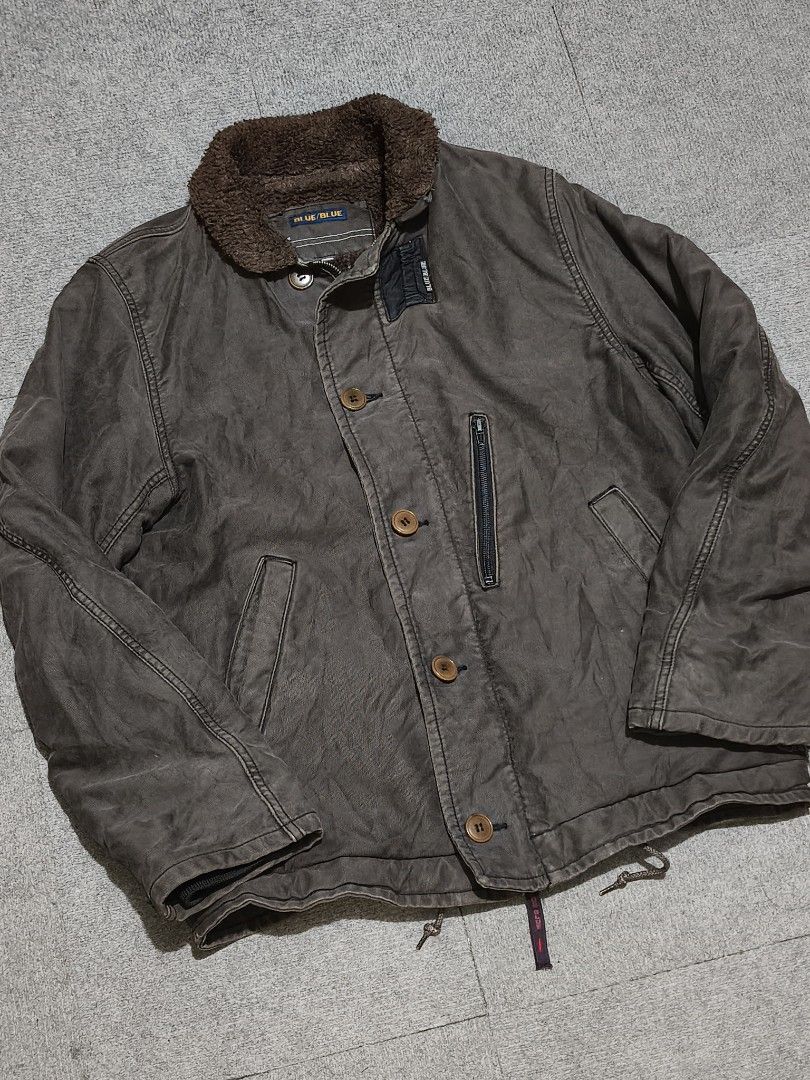Blue Blue Japan Sherpa Lined Jacket (Category: Coats, Jackets and Outerwear) located in La Trinidad. Submitted by beenaged (Listing ID 1470559316, Image 1). Description: - Blue Blue Japan Sherpa lined jacket - size medium - dimensions 20.5 armpit to armpit 26 shoulder to hem - excellent condition - price 4,880 - Location Baguio City - shipping nationwide.