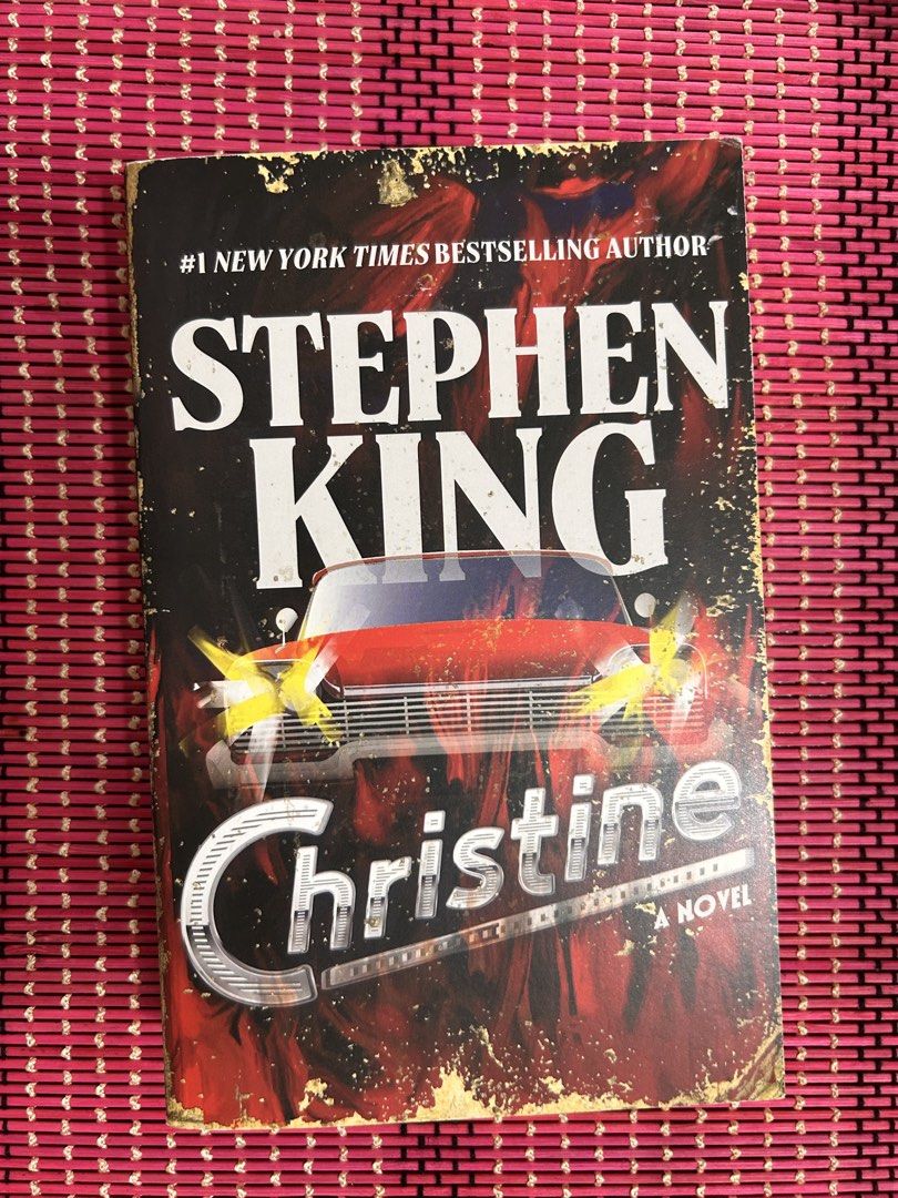 BNEW! Christine Stephen King Novel Paperback (Category: Storybooks) located in Manila. Submitted by preowneddesigner (Listing ID 1470707802, Image 1). Description: - Title & Author: Christine by Stephen King - Format: Paperback edition published by ko - Plot: A thrilling story about Arnie Cunningham and a possessed 1958 Plymouth Fury - Condition: brand new remaindered copy - Perfect for: Horror fans and book collectors.