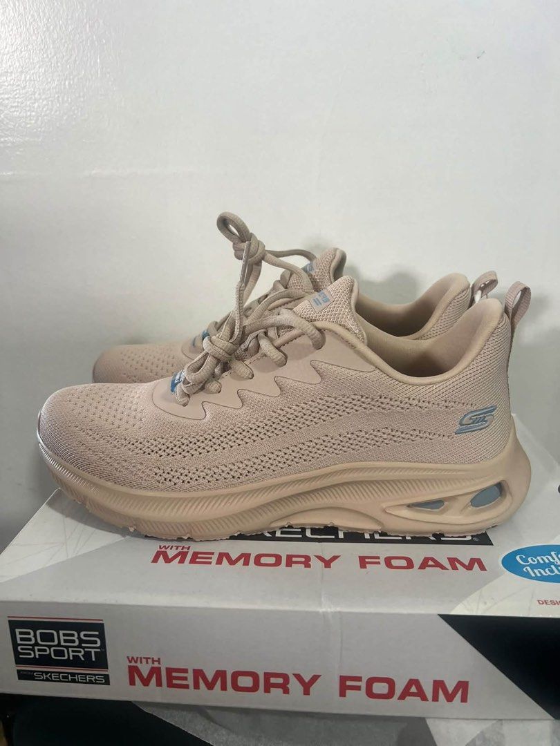 Bobs Sport Skechers Memory Foam Sneakers (Category: Sneakers) located in Baguio. Submitted by heath2600 (Listing ID 1470589621, Image 1). Description: - Brand: Bobs Sport Skechers - Color: Versatile Beige - Upper Material: Breathable soft mesh with laces - Comfort Tech: Thick cushion sole with Memory Foam - Inclusion: Original box included - Condition: Excellent / Well-maintained - Perfect for daily walking and casual wear.