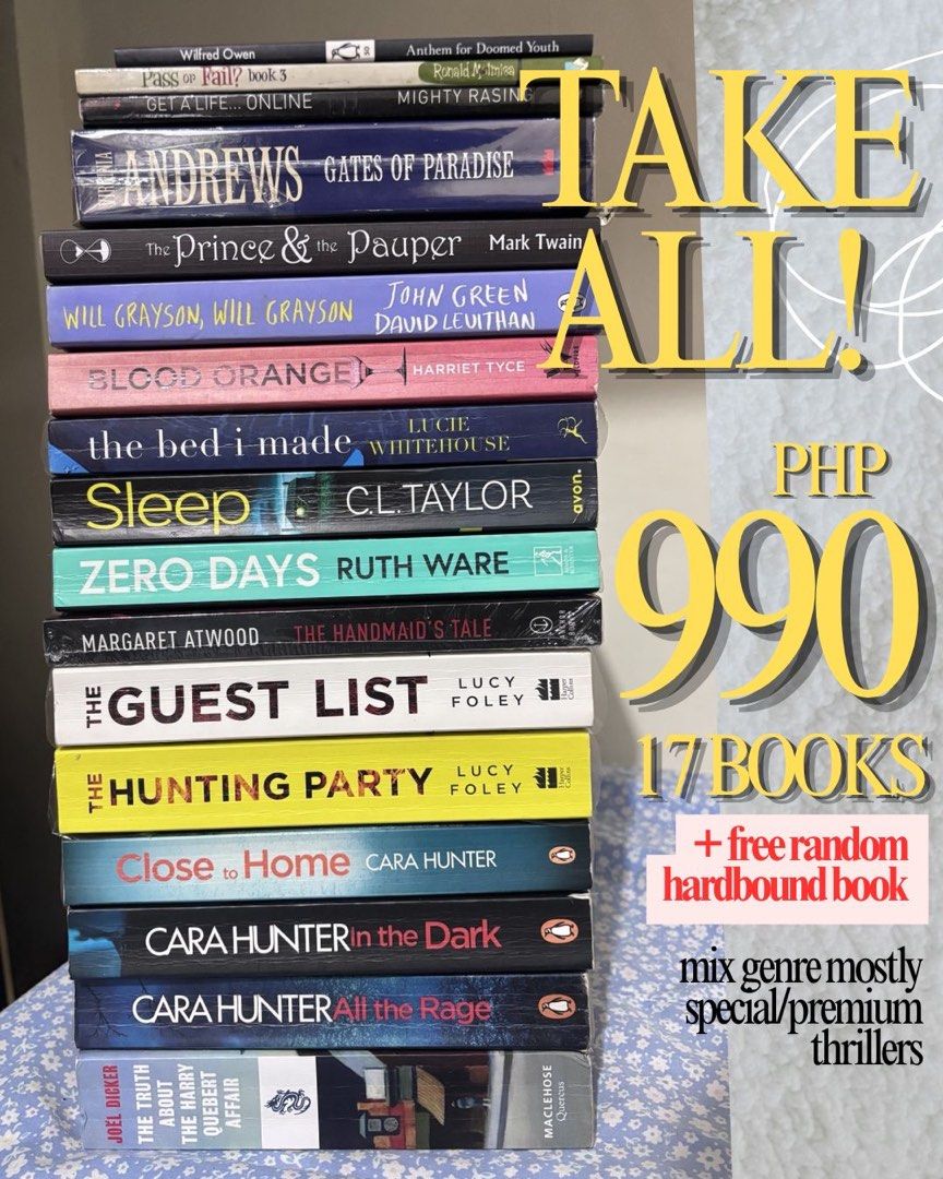 TAKE ALL BOOK SET (17pcs) (Category: Storybooks) located in Marikina City. Submitted by visionfinds (Listing ID 1470707324, Image 2). Description: Special-premium titles Message me for inquiries🫶 ✨mod: j&t / lalamove ✨location: metro manila ✨mop: gcash / bank transfer.