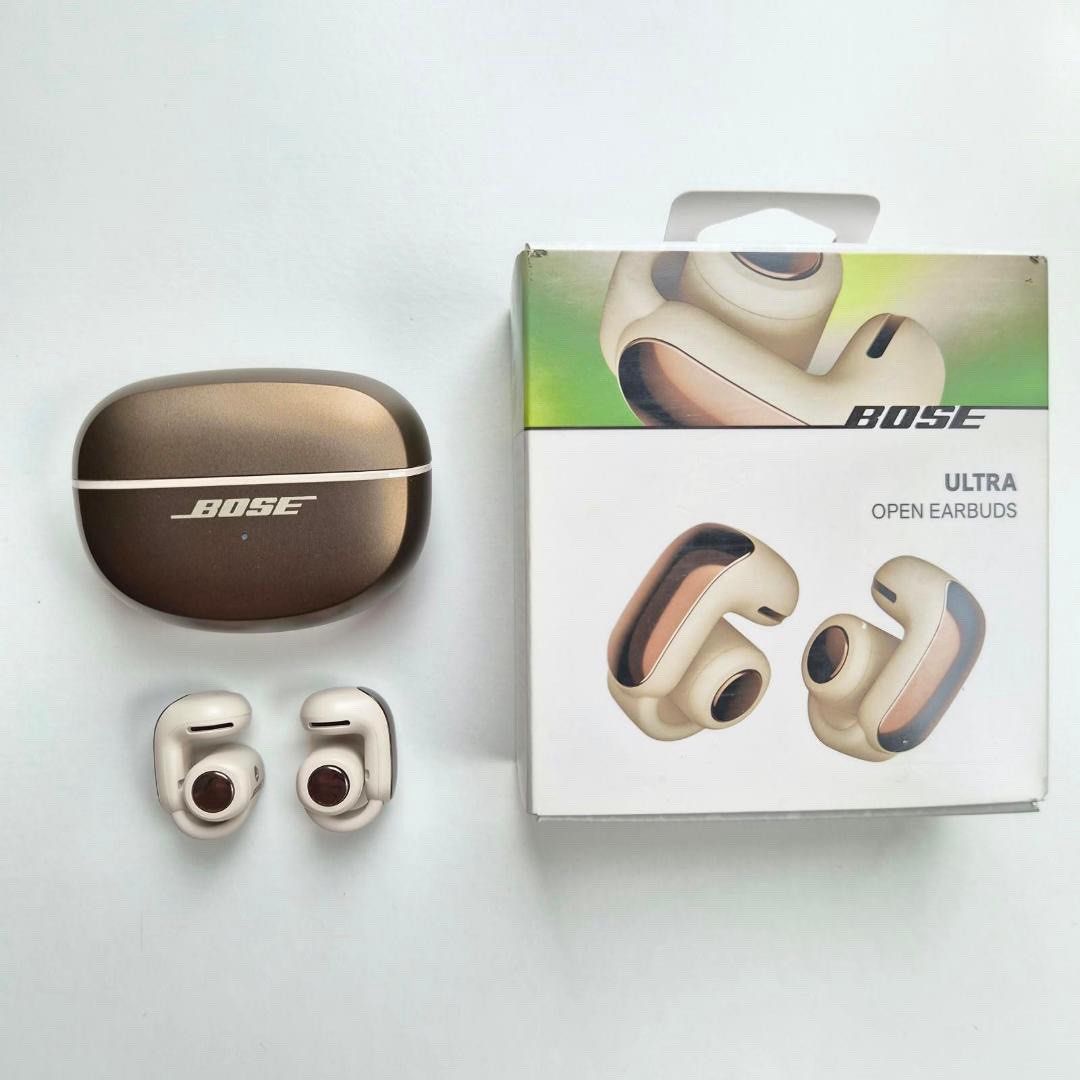 Bose Ultra Open Earbuds - Smoke White (Category: Earphones) located in Muntinlupa City. Submitted by aa0531_ (Listing ID 1470689578, Image 1). Description: - Model: Bose Ultra Open Earbuds - Color: Smoke White - Design: Open-ear style lets you enjoy great sound while staying aware of your surroundings - Inclusions: Charging case and original retail packaging.