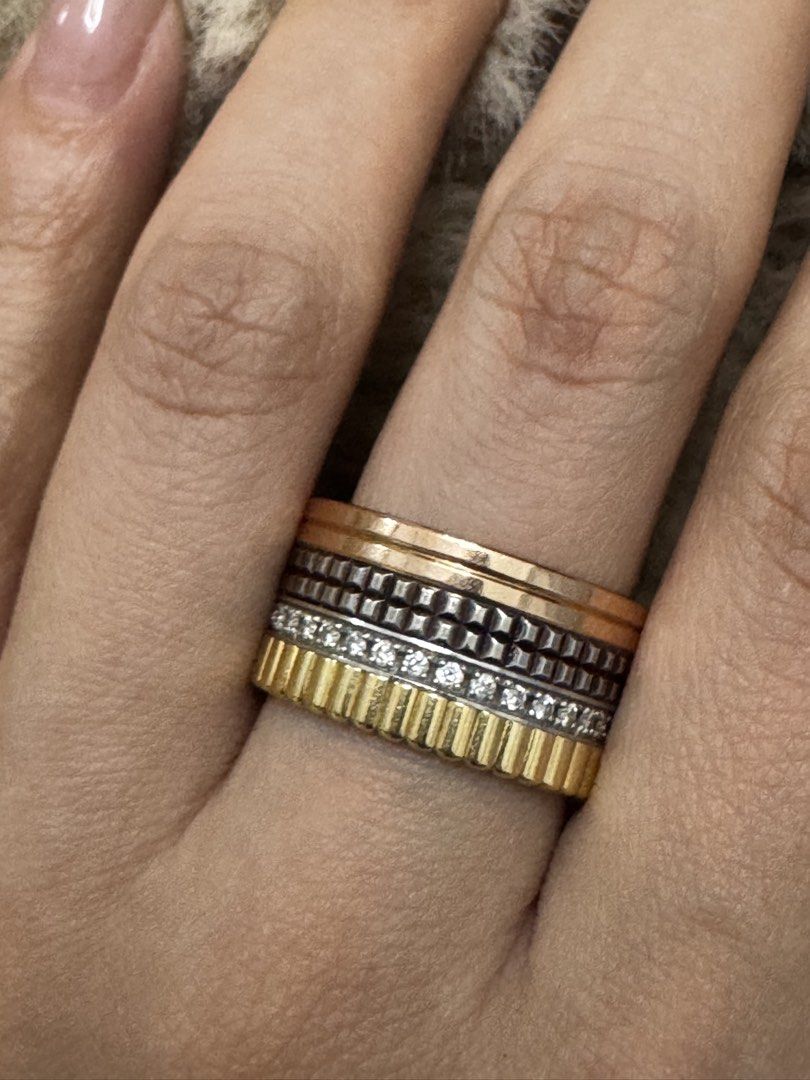 Boucheron Quatre Classique Diamond Ring Au750 (Category: Luxury Accessories) located in Manila. Submitted by abxxde (Listing ID 1470664514, Image 1). Description: Authentic Boucheron Quatre multi-band ring in 18k solid gold (Au750) Size: 58/8.5 Inclusion: Boucheron Double Box Current Market Price: +/- 800,000 Pesos !!!This is super steal price!!!! .