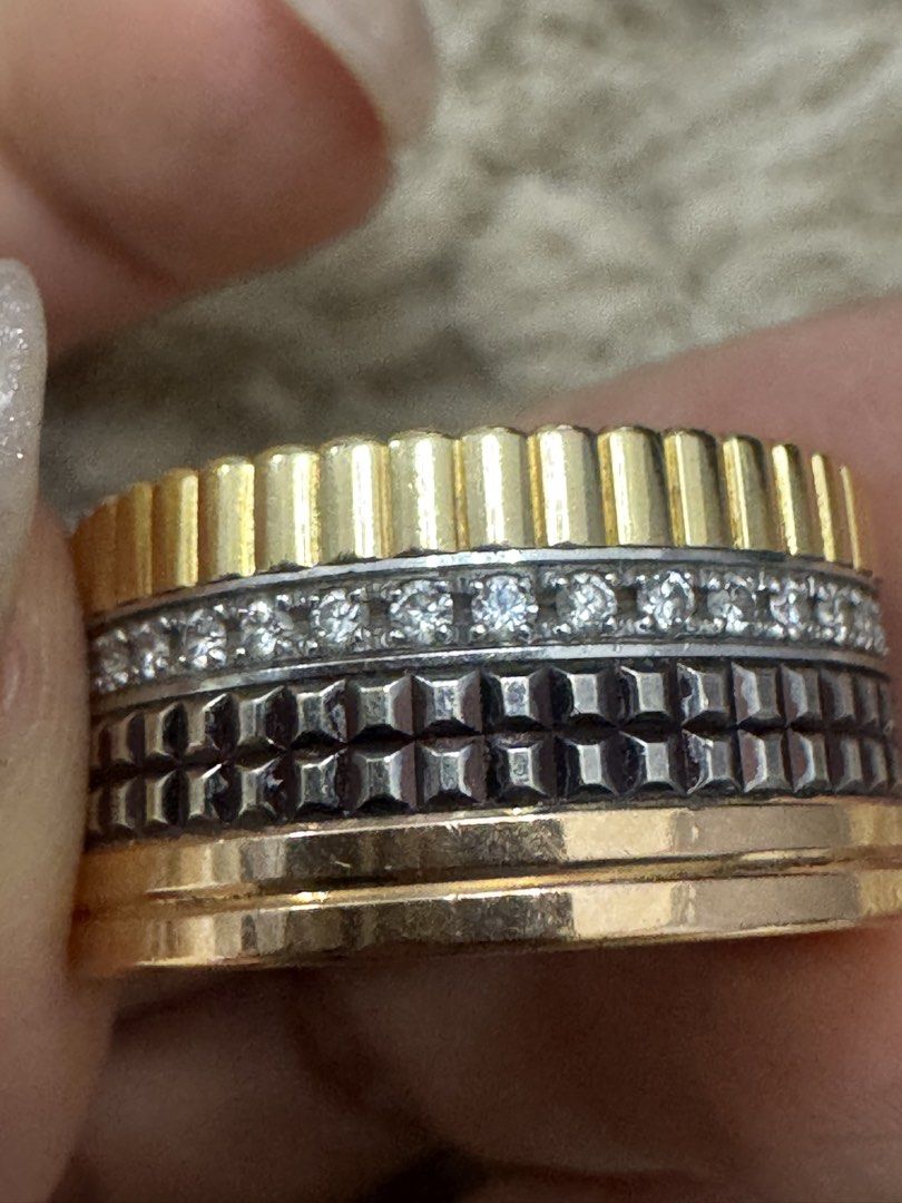 Boucheron Quatre Classique Diamond Ring Au750 (Category: Luxury Accessories) located in Manila. Submitted by abxxde (Listing ID 1470664514, Image 3). Description: Authentic Boucheron Quatre multi-band ring in 18k solid gold (Au750) Size: 58/8.5 Inclusion: Boucheron Double Box Current Market Price: +/- 800,000 Pesos !!!This is super steal price!!!! .