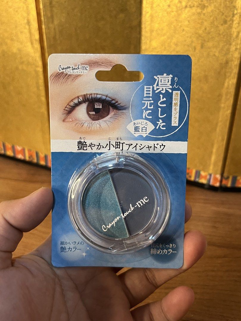Brand New Crayon touch-me Eye Shadow (Category: Makeup) located in Gapan. Submitted by lunashop14 (Listing ID 1470635579, Image 1). Description: - Brand: Crayon Touch-Me Eyeshadow Duo - Shade: Indigo White (Shimmer lighter shade + Matte deeper shade) - Size: 0.8g compact round case - Condition: Brand new, unopened packaging - Origin: Made in Taiwan - Perfect for effortless highlighting and defining.