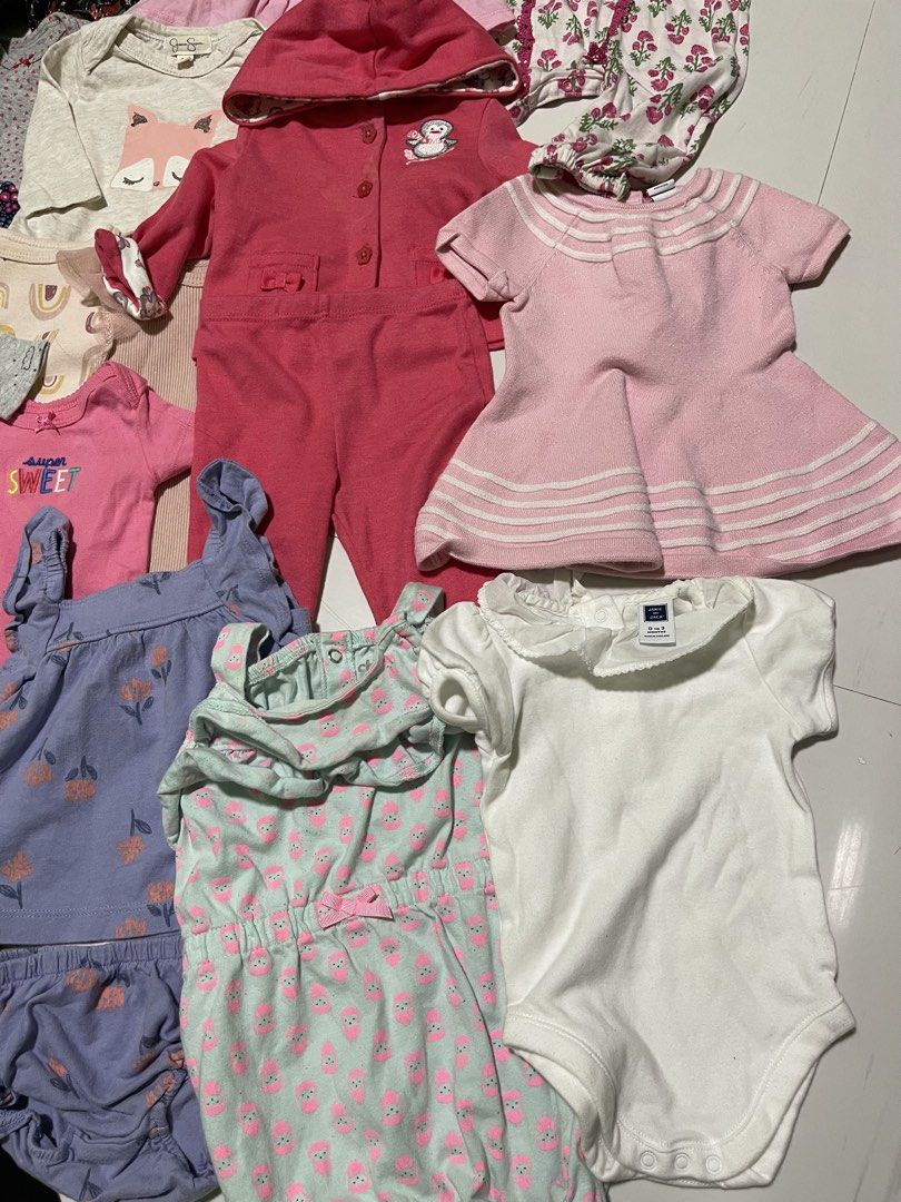 Branded Babygirl Bundle Clothes (Category: Babies & Kids Fashion) located in Manila. Submitted by sweetfourshop (Listing ID 1470729775, Image 3). Description: Bundle babygirl clothes from US 🇺🇸 19pcs terno count as 1. All in good condition brandnew to likenew 😍.