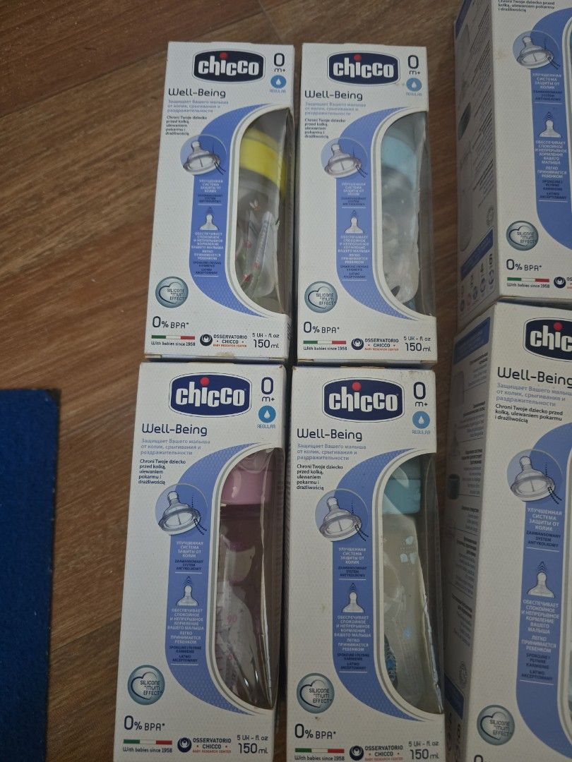 Brandnew chicco bottle (Category: Breastfeeding & Bottle Feeding) located in Manila. Submitted by therealbargain (Listing ID 1470610599, Image 2). Description: 11 BRANDNEW CHICCO BOTLLES WITH TEATS Brandnew!! items are sealed but manufactured quite sometime No return NO refund since its sealed item unable to guarantee that NO discoloration.. buy at your own risk..