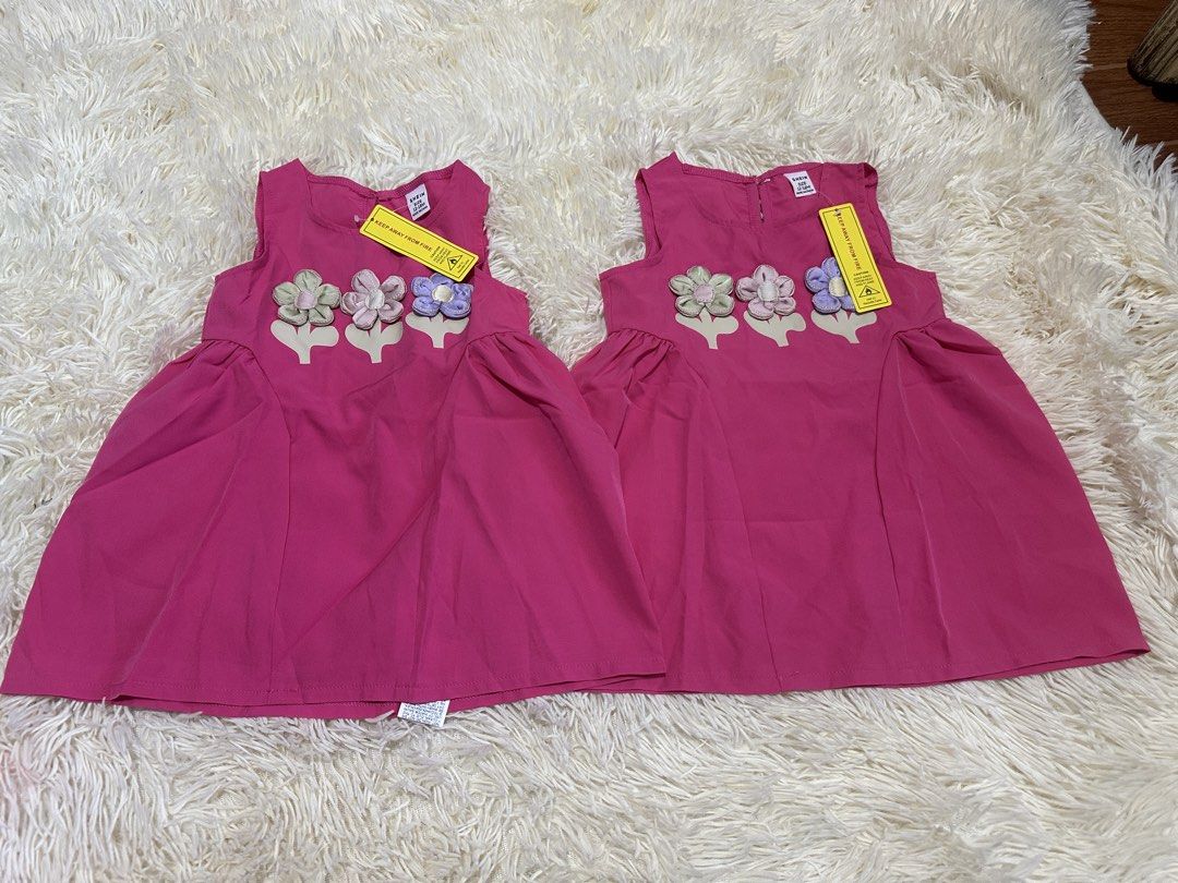 BRANDNEW TAKE ALL 1600 (Category: Babies & Kids Fashion) located in Caloocan City. Submitted by aizabalan52674 (Listing ID 1470599492, Image 1). Description: - Bundle of baby girl clothing (mixed sizes) - Includes 2 pink dresses with flower appliqués, 1 floral tutu dress, and 1 orange polka dot dress with turkey motif - Sleepwear includes 1 bear print pyjama set and 2 watermelon pyjama sets - 5 rompers in mustard yellow and navy blue - Great mix 