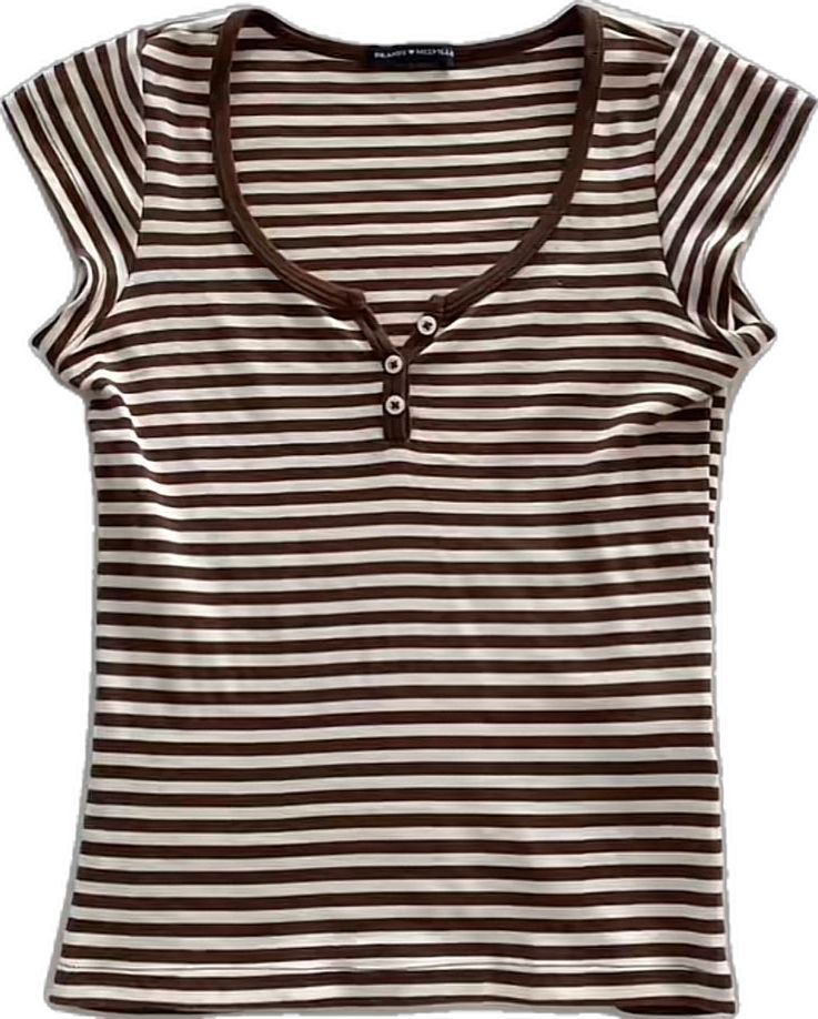 Brandy Melville Henley buttoned choco brown top (Category: Others Tops) located in Quezon City. Submitted by shiikwa (Listing ID 1470675242, Image 2). Description: - fits for xs to s - 100% cotton (very soft fabric n comfy to wear) .