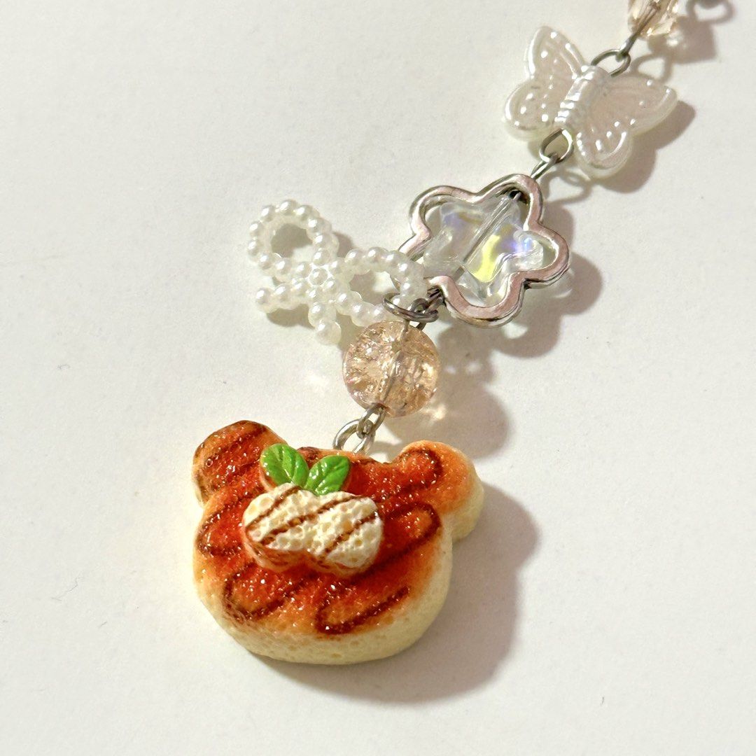 breadcrumbs bear charm (Category: Handmade Craft) located in Manila. Submitted by charmsbykkai (Listing ID 1470669729, Image 2). Description: - handmade beaded keycharm - durable - cutesy - mostly used as phone charm .