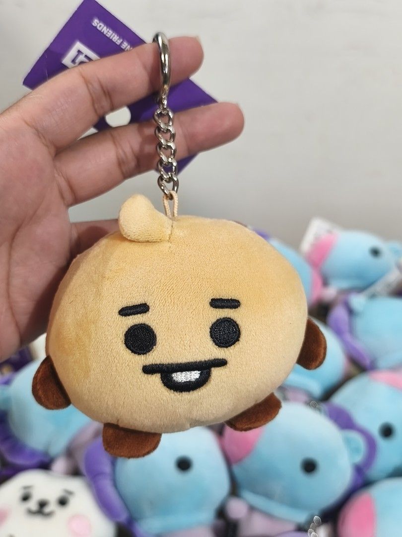 BT21 keyring plushies (Category: K-Wave Merchandise) located in Manila. Submitted by abubotph (Listing ID 1470605356, Image 2). Description: Available characters: RJ, Shooky, Koya, Mang.