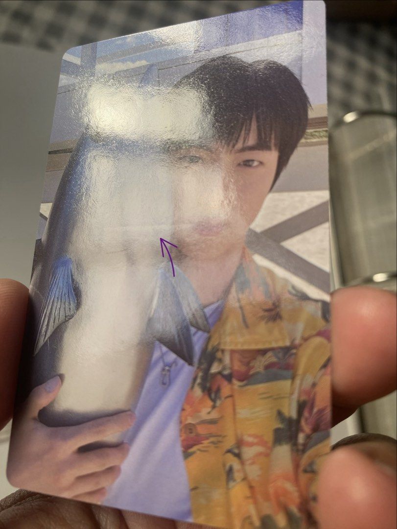 BTS Jin Happy Weverse POB Set (Category: K-Wave Merchandise) located in Muntinlupa City. Submitted by glossrunch (Listing ID 1470565359, Image 2). Description: P650 + lsf *actual photos posted *stored in binder with sleeves, toploader and binder *with visible dent (see photos) *no to sensitive ❌ rfs: decluttering GCash/BPI J&T 🏷️ bts rm jin suga jhope jimin v jungkook arirang pc photocard jin tuna .