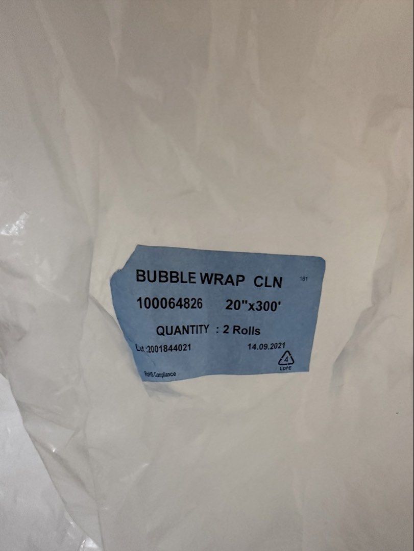 Bubble Wrap (Category: Craft Supplies & Tools) located in Singapore. Submitted by tbhr (Listing ID 1470675269, Image 1). Description: Starting bid $1 give your best price.