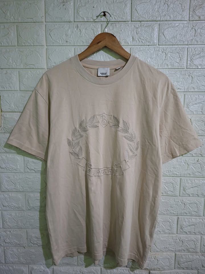 BURBERRY FULLY EMBROID LOGO SHIRT (Category: Shirts) located in Bulacan. Submitted by bleue.finds (Listing ID 1470660507, Image 1). Description: BURBERRY FULLY EMBROID LOGO SHIRT 22.5 - width 29 - length as new no issue good condition .