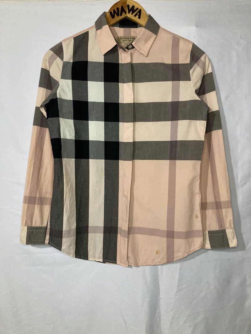 BURBERRY PLAID LONGSLEEVES (Category: Luxury Apparel) located in Naga. Submitted by wwy3ips (Listing ID 1470569088, Image 2). Description: BURBERRY PLAID LONGSLESVES SMALL ON TAG 18 WITDH 28 LENGTH IN GOOD CONDITION ISSUE SEE LAST PHOTO .