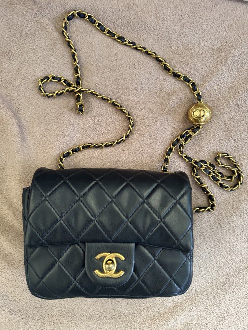 C Black Flap Bag with Gold Hardware (Category: Luxury Bags & Wallets) located in Manila. Submitted by bagzbaby1996 (Listing ID 1470558957, Image 1). Description: - vintage classic bag - can fit phone - still negotiable for sure buyer - signs of usage .