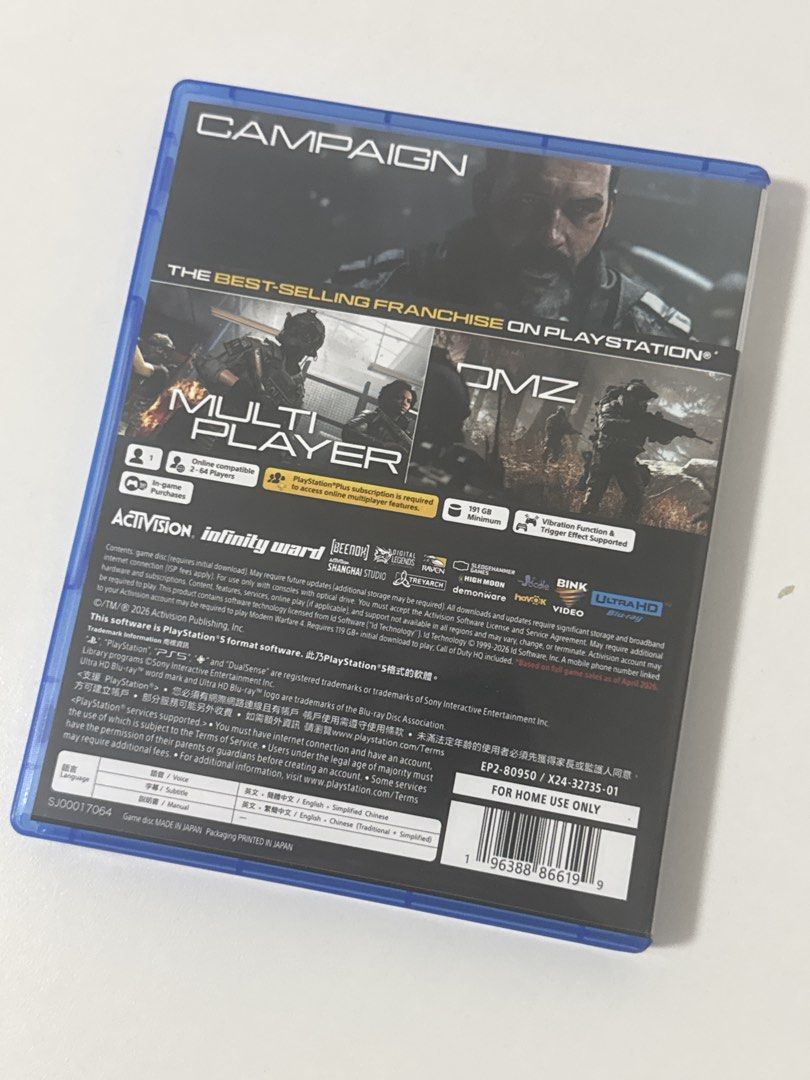 Call of Duty Modern Warfare PS5 Game Disc, Video Gaming, Video Games ...