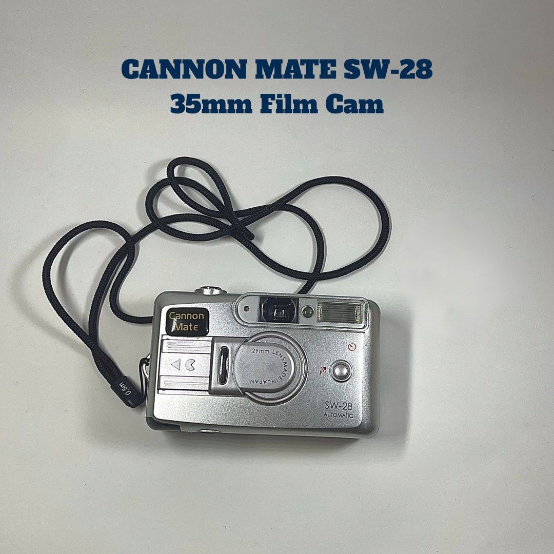 Cannon Mate SW-28 (Category: Cameras) located in Cavite. Submitted by gwythrifts (Listing ID 1470698566, Image 1). Description: Cannon Mate SW-28 35mm film cam AS IS Condition: 8/10 Issue: clicking issue Inclusions: Strap ₱ 1500.