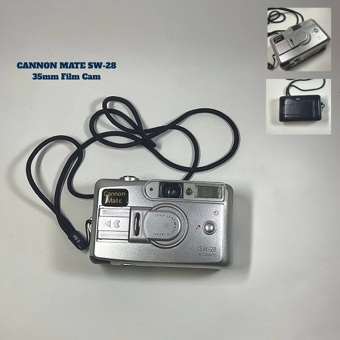 Cannon Mate SW-28 (Category: Cameras) located in Cavite. Submitted by gwythrifts (Listing ID 1470698566, Image 2). Description: Cannon Mate SW-28 35mm film cam AS IS Condition: 8/10 Issue: clicking issue Inclusions: Strap ₱ 1500.