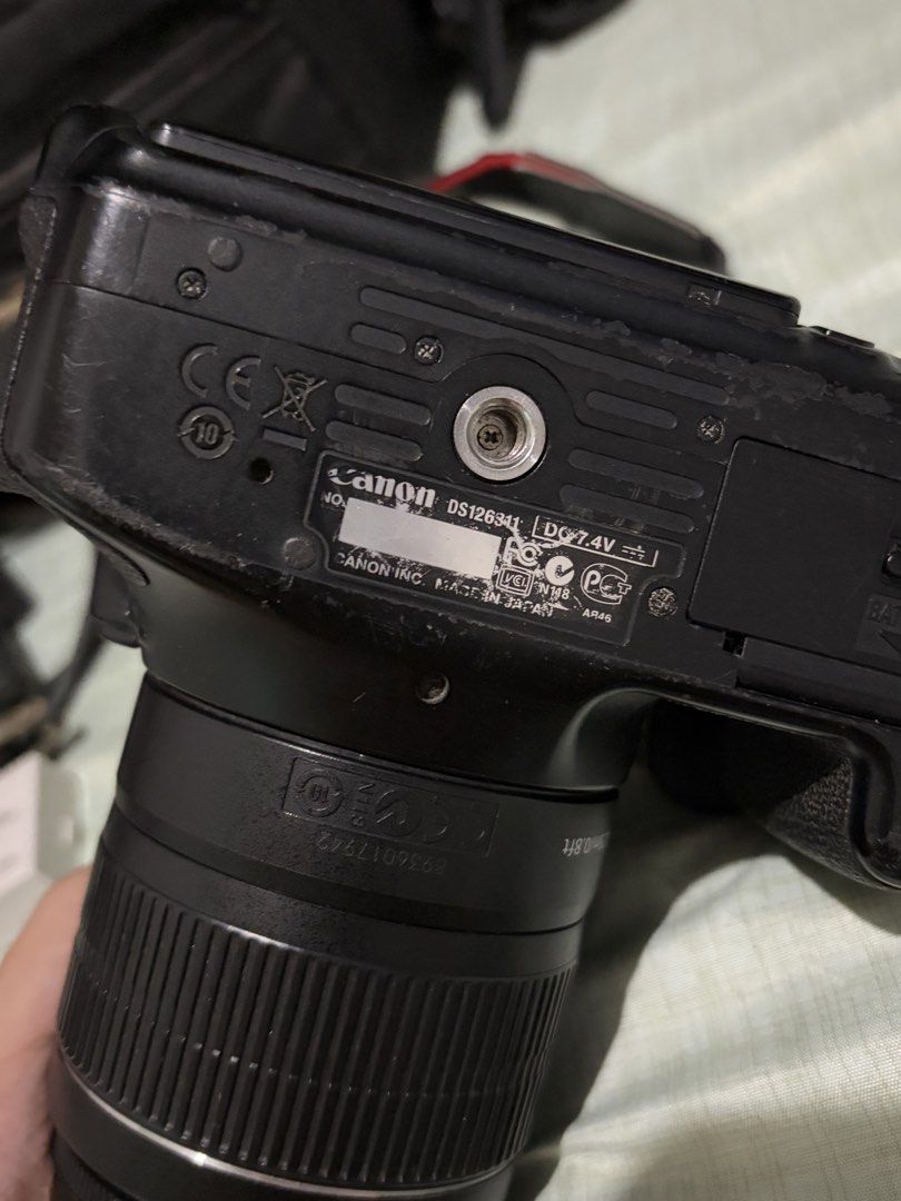 Canon Eos 600d Camera DSLR (Category: Cameras) located in Pilar. Submitted by vixenlaced (Listing ID 1470675543, Image 3). Description: Inclusions - Battery - Charger - Bag - Camera Straps Issues: - Lens auto focus not working na, pwede pa ata parepair but working yung manual focus. - Battery door not closing need naka tape pede din parepair DM for sample pics :)) Price is slightly negotiable .