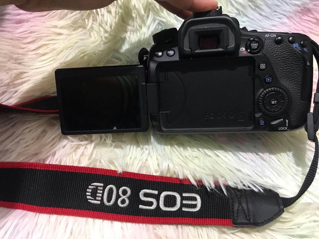 Canon EOS 80D DSLR Camera with Lens and Accessories (Category: Cameras) located in Meycauayan. Submitted by apolsclothing (Listing ID 1470598428, Image 3). Description: CANON EOS 80D Body Kit - Camera: Canon EOS 80D DSLR body with lens - Condition: Fully functional, ready for photography projects - Power: 2 included batteries plus battery charger and power cord - Extras: Official EOS 80D branded neck strap - Deal: RUSH / Meet-ups and shipping ava