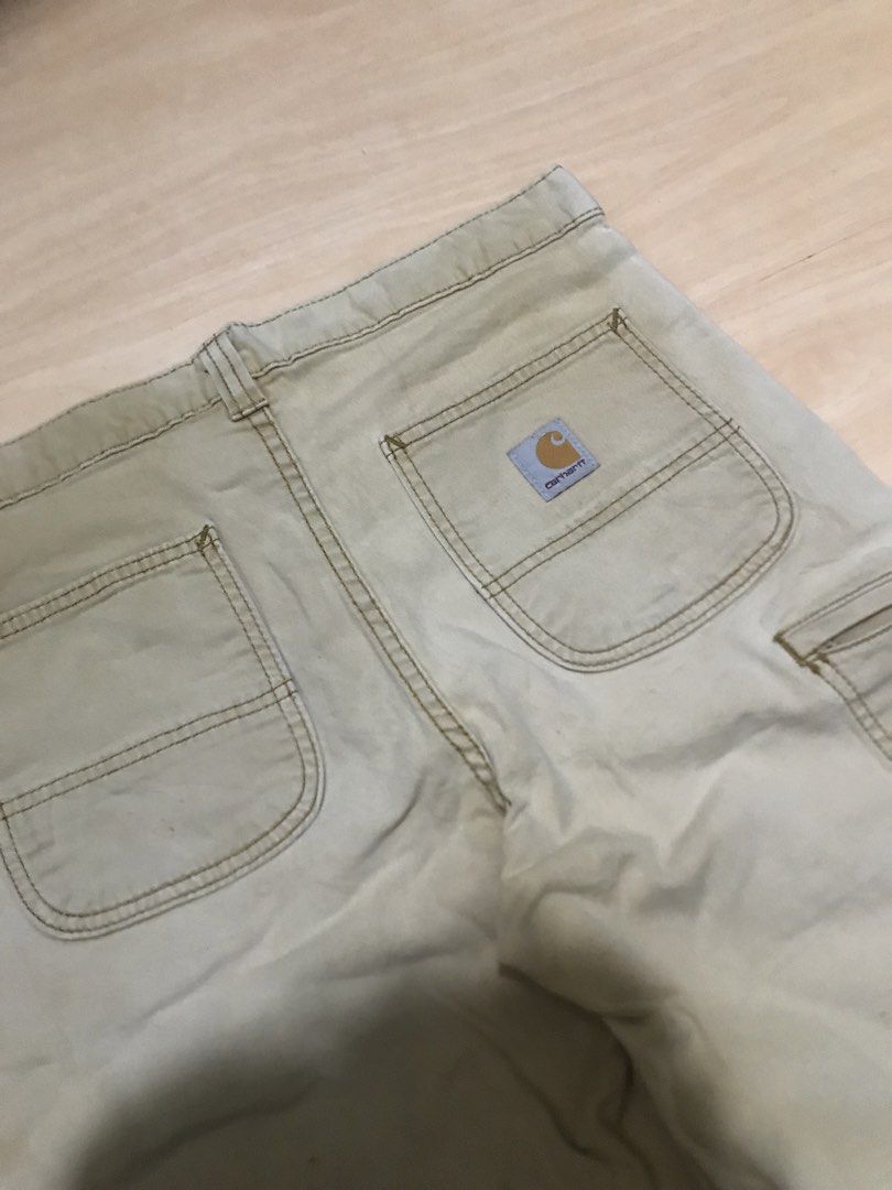 CARHARTT WORK SHORT RELAXED FIT (Category: Shorts) located in Davao. Submitted by tripgapprl (Listing ID 1470596882, Image 2). Description: Waistline: 30 on tag actual measurement 32 Length: 20 Hem: 11 Item Condition: 9/10 Color rate: 8/10 uneven fade Issue: paint stain, washable stains and uneven fadings Price: ₱680 + SF Location: Panabo city.