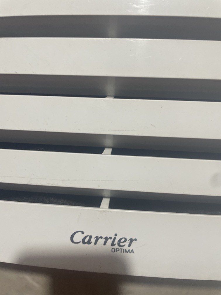 carrier optima 1hp non inverter (Category: Air Conditioning and Heating) located in Manila. Submitted by kirkcarlo (Listing ID 1470622454, Image 2). Description: alaga sa linis never narepair 2yrs used ready to pickup na gagalangin tondo loc via lalalmove slight nego rfs nakabuy na inverter upgrade.