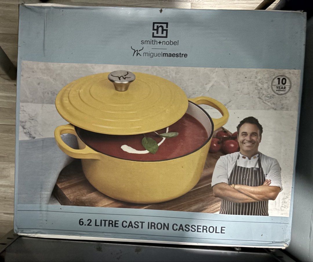 Cast iron casserole (Category: Other Home Appliances) located in Quezon City. Submitted by swiftmountain_3d2aea (Listing ID 1470584570, Image 3). Description: Australian brand Brand new with box Heavy Duty Durable Oven safe Induction safe Qc area .