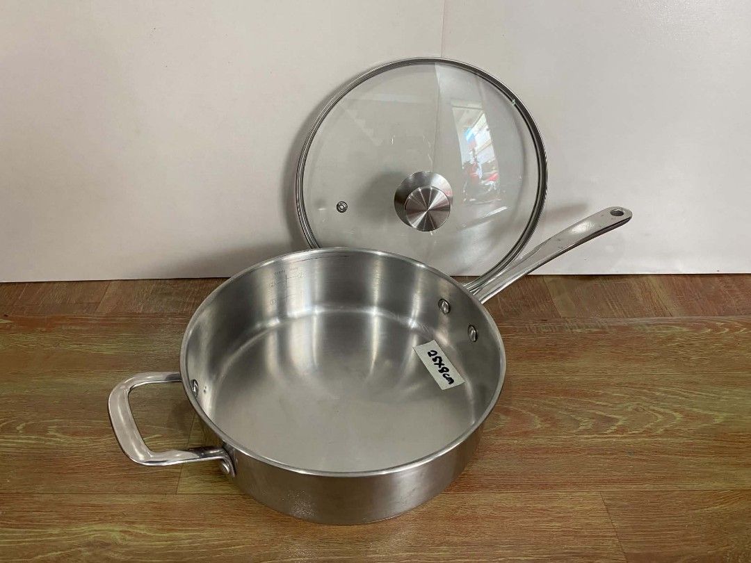 Cellar Saute Pan with Cover (Category: Cookware & Accessories) located in Manila. Submitted by bernadette62551 (Listing ID 1470559884, Image 2). Description: Product Details Cook with confidence using this saute pan from The Cellar, crafted with a generous capacity and durable stainless steel construction for everyday versatility. Oven-safe performance and compatibility with all stovetops, including induction, enhance convenience, while the dishw