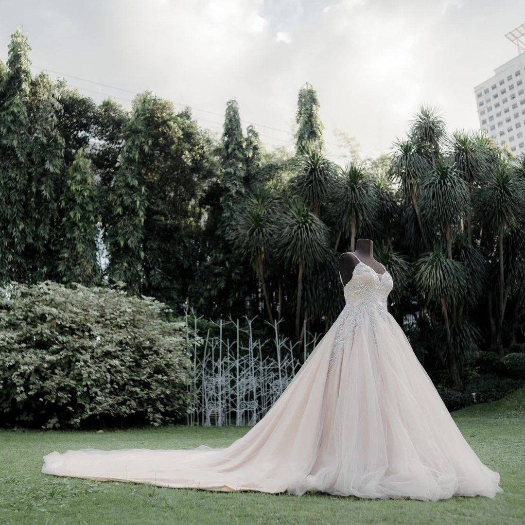 Champagne Gown for Sale (Category: Evening dresses & gowns) located in Manila. Submitted by thecloset.amore (Listing ID 1470638504, Image 2). Description: 🤍 CHAMPAGNE GOWN FOR SALE • Worn once for a debut • Excellent condition • ₱8,500 (negotiable) 📩 DM for photos, measurements, and inquiries..