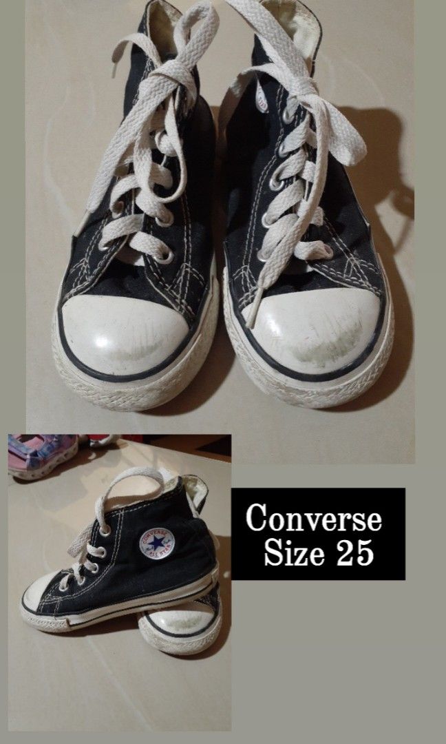 Champion an Converse Shoes (Category: Babies & Kids Fashion) located in Manila. Submitted by blessedwithason (Listing ID 1470563760, Image 1). Description: 350 each take all/both for 600 pesos only Used but not abused needs Cleaning.