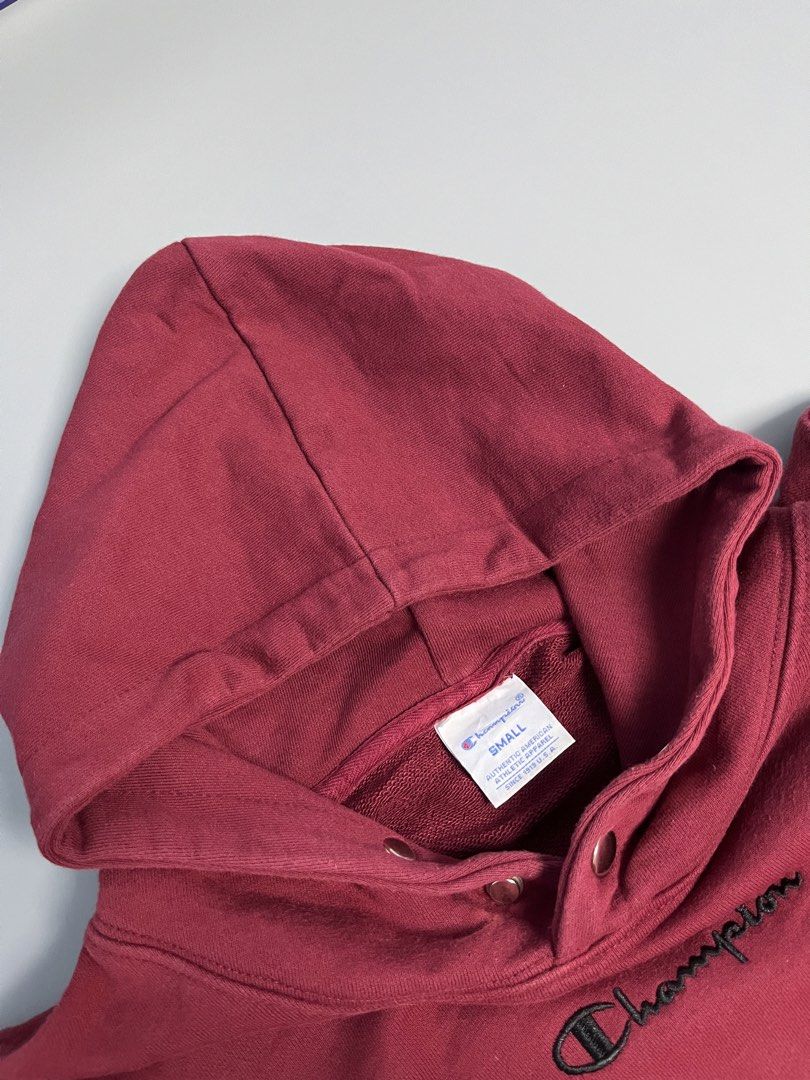 Champion Snap Button Hoodie (Category: Coats, Jackets and Outerwear) located in Balanga. Submitted by itzmecelestial (Listing ID 1470718644, Image 3). Description: 🌸 CHAMPION SNAP BUTTON HOODIE Size: S Dimes: 19x24 Color rate: 9/10 Issue: Faded/Discoloration sa right sleeve. 𝑴𝑶𝑷: GCash 𝑴𝑶𝑫: Jnt ONLY -NO COD/NO COP | PAYMENT FIRST POLICY. -No rush shipping. -No deleting/editing of bids, No return/No exchange mag basa muna before buying! -St