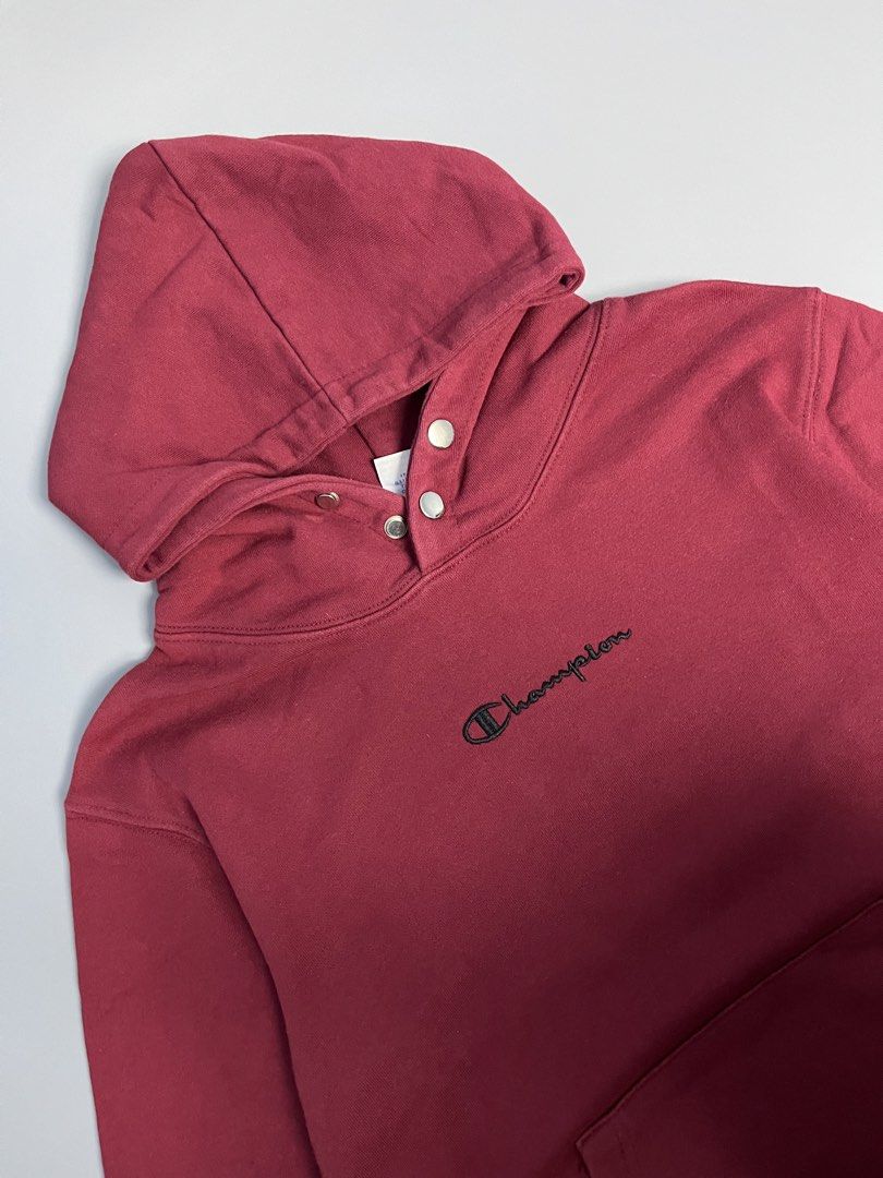 Champion Snap Button Hoodie (Category: Coats, Jackets and Outerwear) located in Balanga. Submitted by itzmecelestial (Listing ID 1470718644, Image 2). Description: 🌸 CHAMPION SNAP BUTTON HOODIE Size: S Dimes: 19x24 Color rate: 9/10 Issue: Faded/Discoloration sa right sleeve. 𝑴𝑶𝑷: GCash 𝑴𝑶𝑫: Jnt ONLY -NO COD/NO COP | PAYMENT FIRST POLICY. -No rush shipping. -No deleting/editing of bids, No return/No exchange mag basa muna before buying! -St