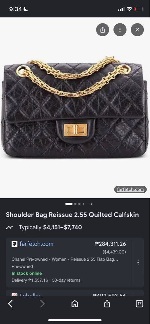 Chanel 2.55 Reissue Flap Bag (Category: Shoulder Bags) located in Manila. Submitted by cgy9000 (Listing ID 1470686399, Image 2). Description: inner leather lang yung issue, outside portion is walang issue .