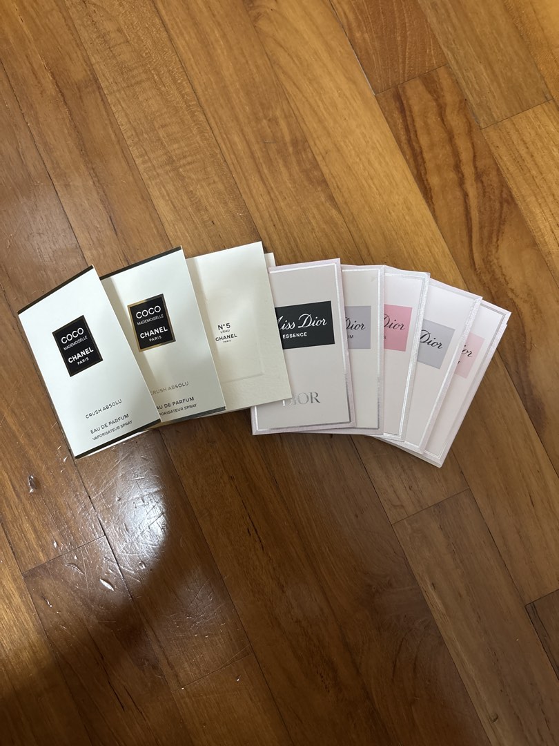 Chanel and Dior Perfume Sample Cards, Beauty & Personal Care, Fragrance ...