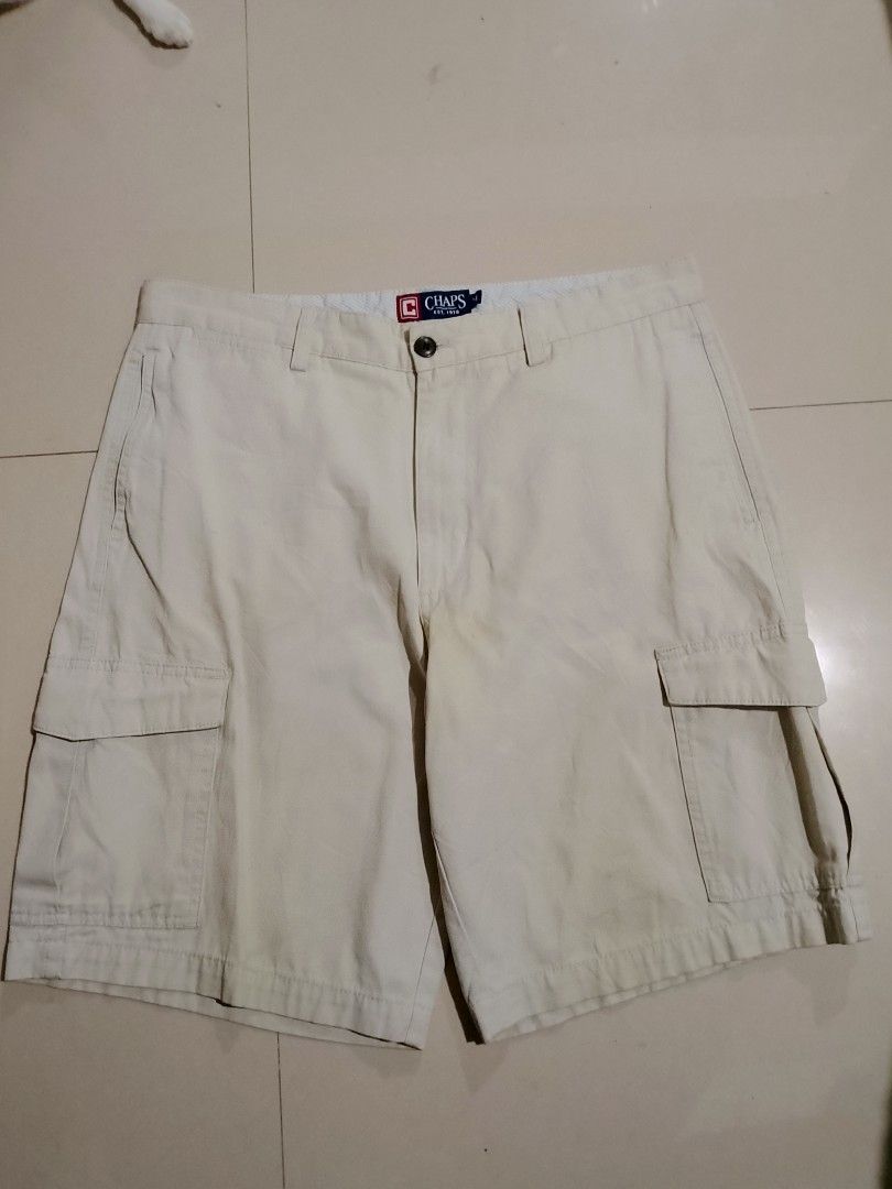 CHAPS JORTS (Category: Shorts) located in Cavite. Submitted by jftxthrift (Listing ID 1470582321, Image 1). Description: sz 34 ‎length 22.5 ‎thigh 13.5 ‎l.o 12 issue madaming stain.