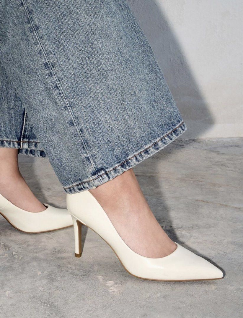 Charles & Keith Stiletto Pumps in Chalk (Category: Heels) located in Makati City. Submitted by aedawn (Listing ID 1470570110, Image 1). Description: Rfs: decluttering!! well used with box .