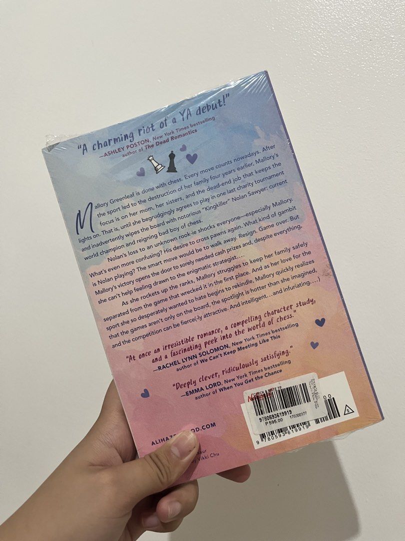 Check & Mate by Ali Hazelwood (Category: Storybooks) located in Laoac. Submitted by bookwormclubpeeps (Listing ID 1470647394, Image 2). Description: AUTHENTIC ‼️ — chess rivals to lovers — slow-burn romance — witty banter & tension — grumpy x determined girl — young adult romance — unexpected chemistry — ambition, family & second chances.
