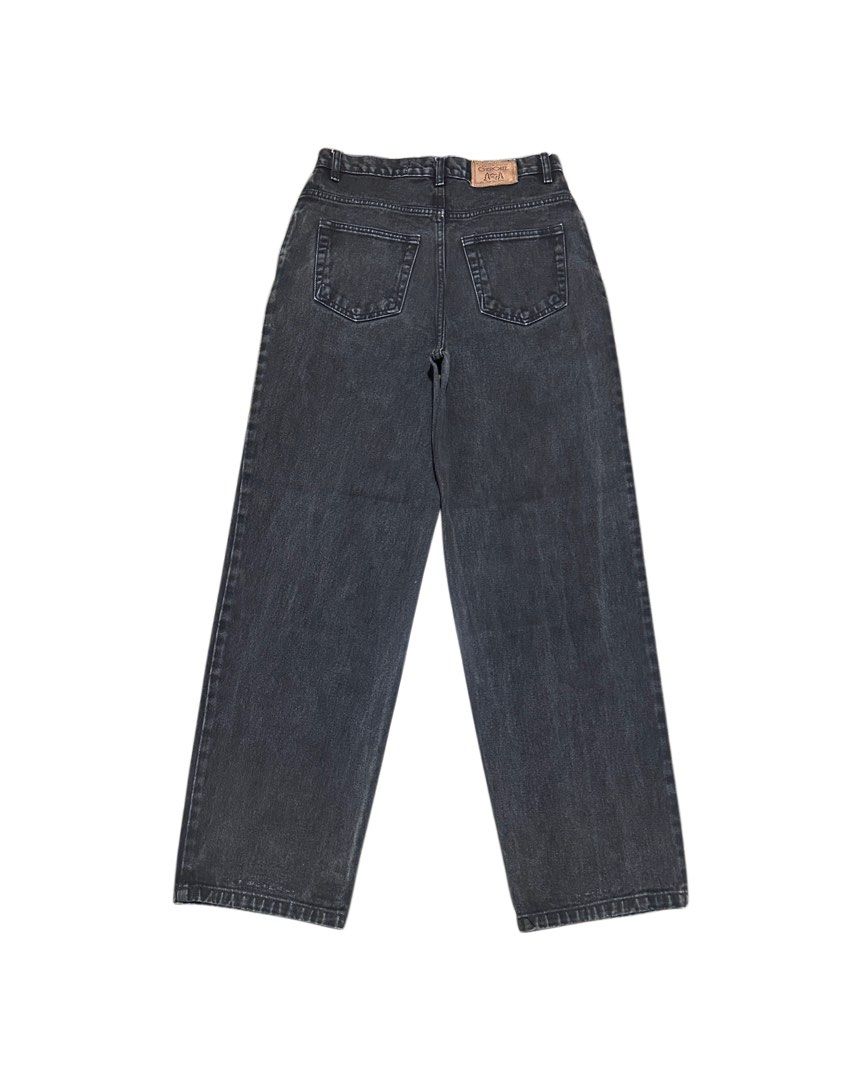 Cherokee Washed Black Baggy Denim Pants (Category: Jeans) located in Guiguinto. Submitted by bottomsup_lootfinds (Listing ID 1470584816, Image 2). Description: Cherokee Washed Black Baggy Denim Pants Size on tag: 30 waist 31 length 42 hem/leg hole 9 sign of usage.