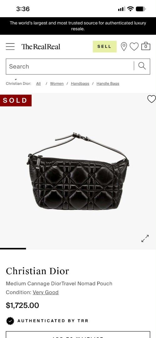 Christian Dior (Category: Clutches) located in Manila. Submitted by jjm-collections (Listing ID 1470727093, Image 1). Description: - Brand: Christian Dior - Model: DiorTravel Nomad Pouch - Material: Black quilted lambskin leather with Cannage pattern - Hardware: Silver-tone with CD zipper pull - Closure: Top zip closure - Strap: Adjustable leather shoulder strap - Interior: Black fabric lining with Christian Dior Made in Italy leather patch tag a