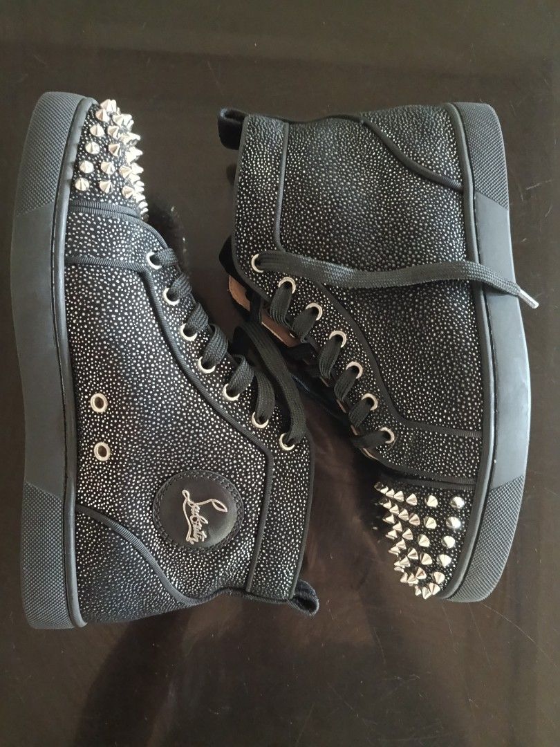 Christian Louboutin spike, glitter, black (Category: Casual Shoes) located in Manila. Submitted by youngbird-4c28 (Listing ID 1470614848, Image 2). Description: .