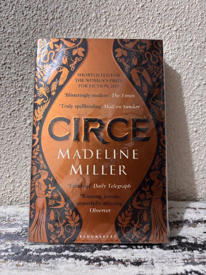 Circe by Madeline Miller Bloomsbury Edition (Category: Storybooks) located in Caloocan City. Submitted by boldstorm-6421 (Listing ID 1470733765, Image 1). Description: - Title: Circe by Madeline Miller - Publisher: Bloomsbury - Format: Paperback with gorgeous copper foil cover design - Condition: With foxing - Genre: Greek mythology and fantasy fiction - Perfect for collectors and mythology fans alike!.