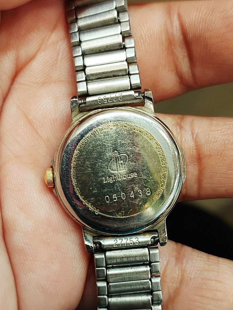 Citizen Lighthouse Two-Tone Analog Watch (Category: Women's Watches) located in Batangas. Submitted by vintageanddainty (Listing ID 1470583402, Image 2). Description: - Brand: Citizen - Design: Two-tone silver and gold stainless steel bracelet - Dial: Round white dial with elegant gold-tone hands and hour markers - Bezel: Textured design with alternating silver and gold segments - Fit: Standard wrist size - Style: Classic and versatile everyday a