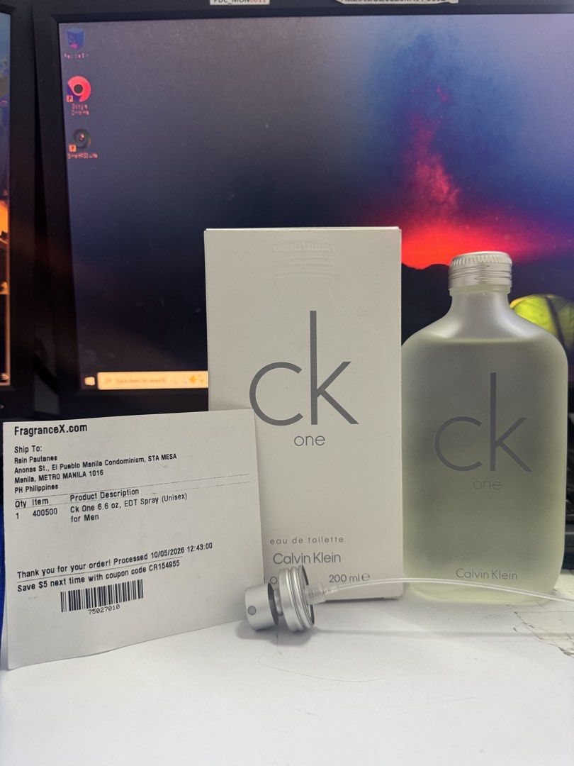 CK ONE 200ml (Category: Fragrance & Deodorants) located in Manila. Submitted by catumishima (Listing ID 1470559922, Image 2). Description: selling my authentic CK ONE 200ml bnew in box w/official receipt from fragrancex.