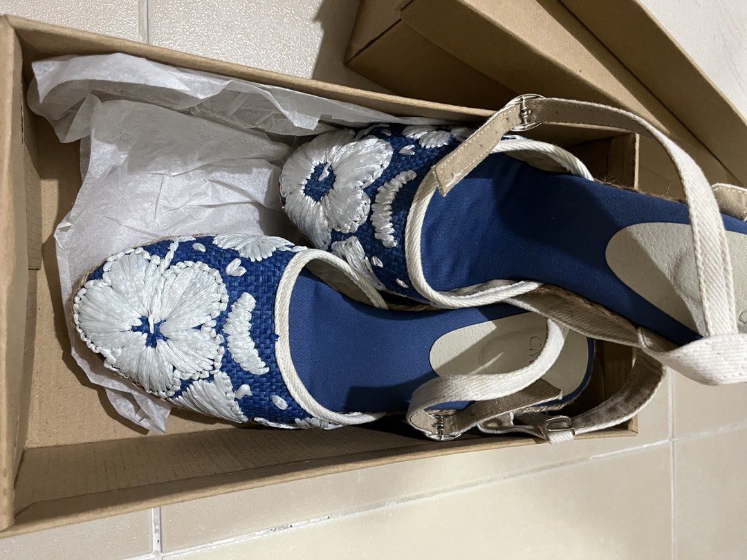 CMG Embroidered Espadrille Wedge (Category: Wedges) located in Paranaque City. Submitted by lil.ac (Listing ID 1470673930, Image 1). Description: Used once indoors. Eur 39 true to size Have another color in pink, posted. Buy both for 1500.