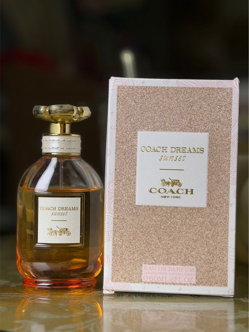 Coach Dreams Sunset EDP 60ml (Category: Fragrance & Deodorants) located in Valenzuela. Submitted by itshanaaaaa_ (Listing ID 1470675664, Image 1). Description: 𐙚 Selling my personal perfume collection! ✧ 100% AUTHENTIC ✧ See photo for juice level and condition ✧ 40ml /60ml ✧ with BOX FIXED PRICE POSTED • DISCOUNT IF 2 OR MORE PERFUMES SF C/O buyer 📍Valenzuela City 💌 DM if interested .