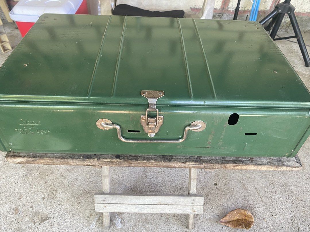 Coleman stove (Category: Hiking & Camping) located in Bulacan. Submitted by lee_1533 (Listing ID 1470601149, Image 2). Description: Coleman two burner stove Made in Usa Working condition.