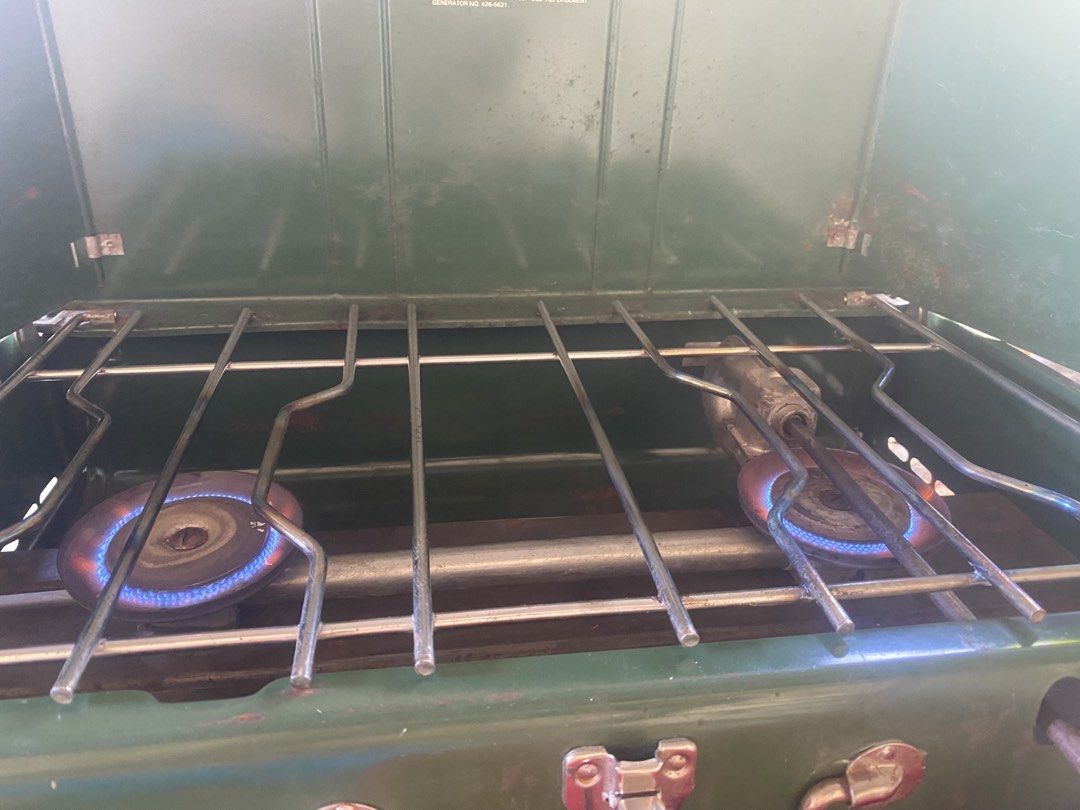 Coleman stove (Category: Hiking & Camping) located in Bulacan. Submitted by lee_1533 (Listing ID 1470601149, Image 3). Description: Coleman two burner stove Made in Usa Working condition.