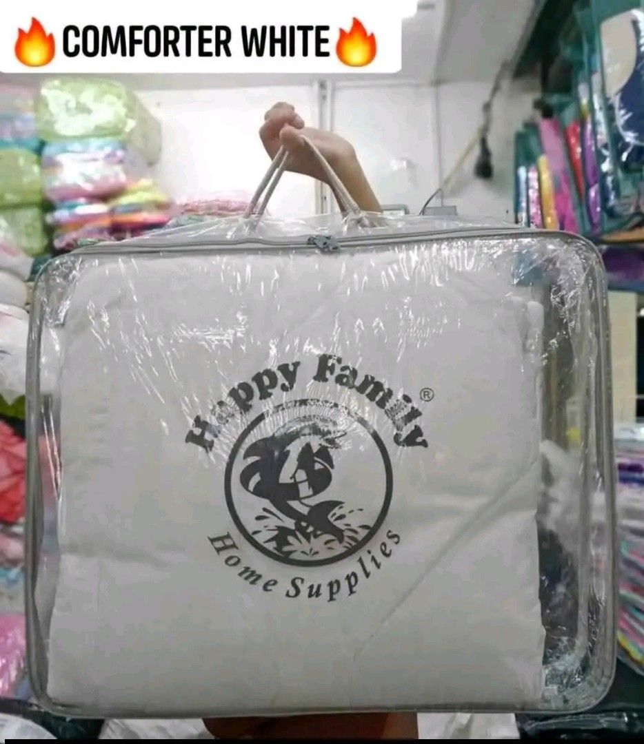 Comforter white (Category: Bedding & Towels) located in Manila. Submitted by saguittarian06 (Listing ID 1470706917, Image 3). Description: ‼️NEW STOCK‼️ 🔥COMFORTER WHITE🔥 ✅GOOD QUALITY 💯 ✅MAKAPAL 💖QUEEN SIZE 💖Size;180"x200cm 💸RS:700 each💸 💖KING SIZE 💖Size:200"x230cm 💸Rs:750 each💸.